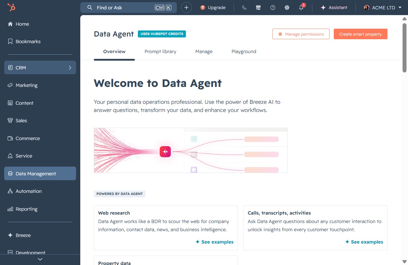 Click the CRM section