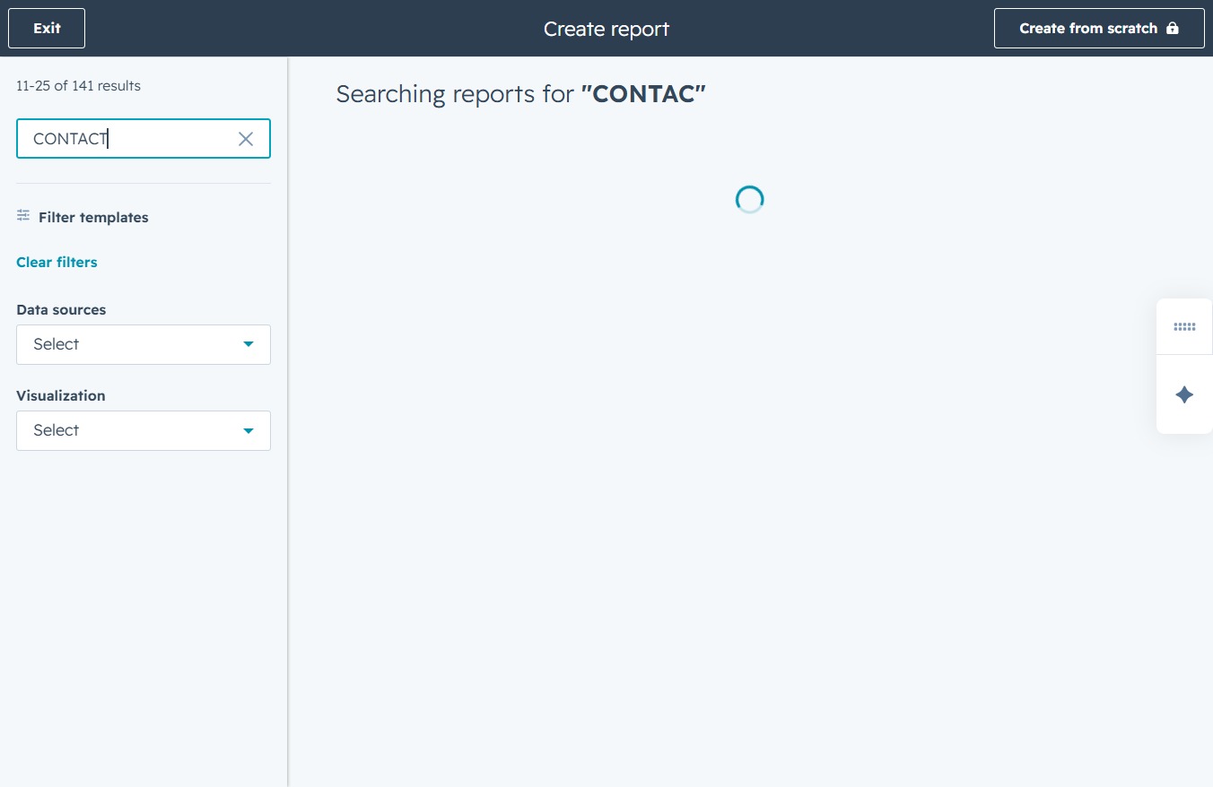 Type 'CONTAC' in Search Templates