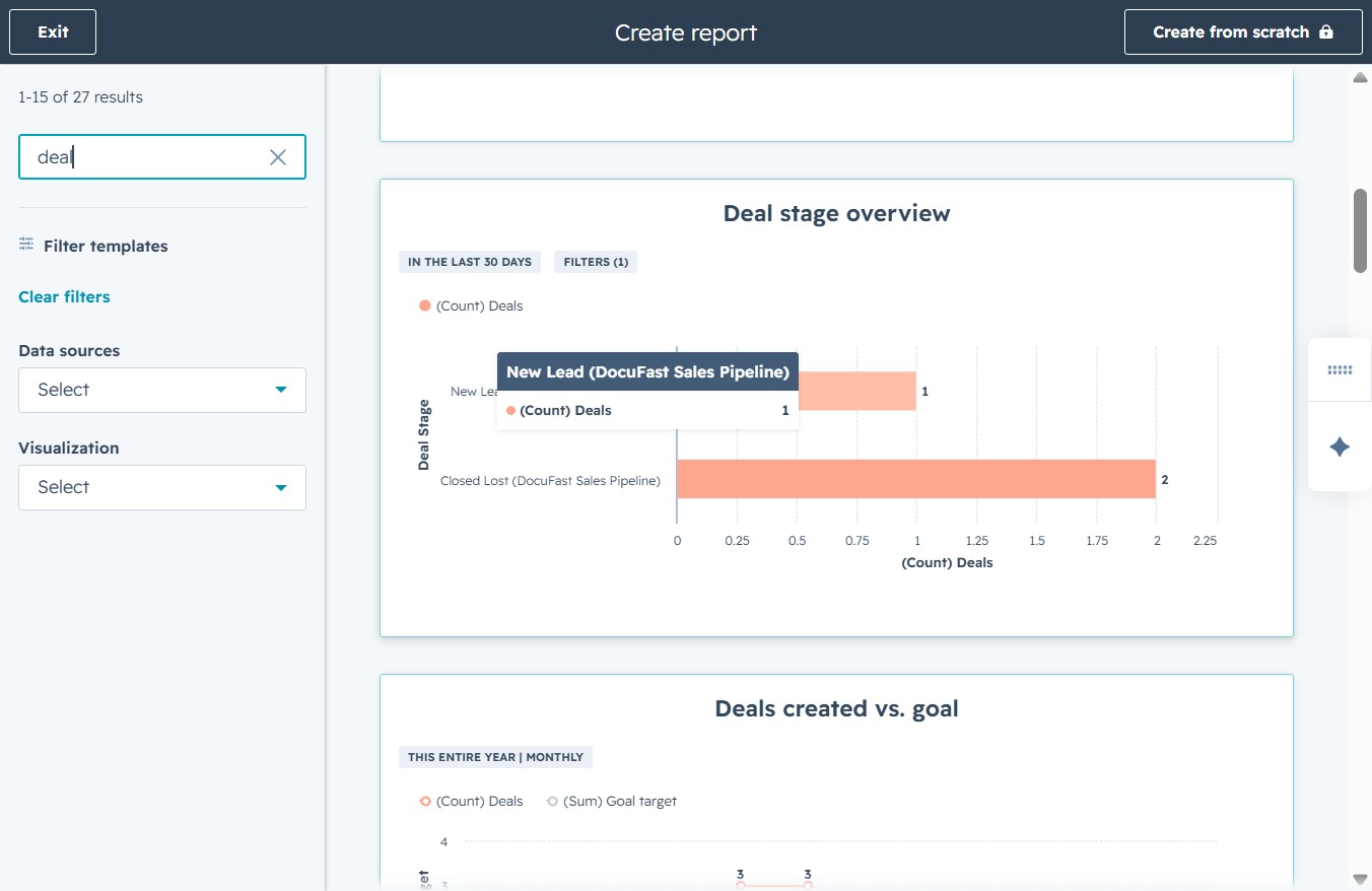 Click the New Lead (DocuFast Sales Pipeline) item