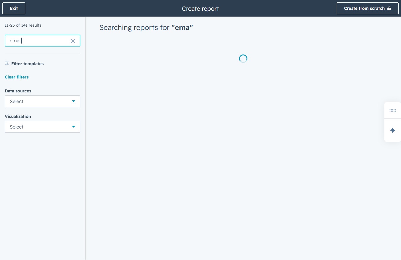 Type 'email' in Search all templates