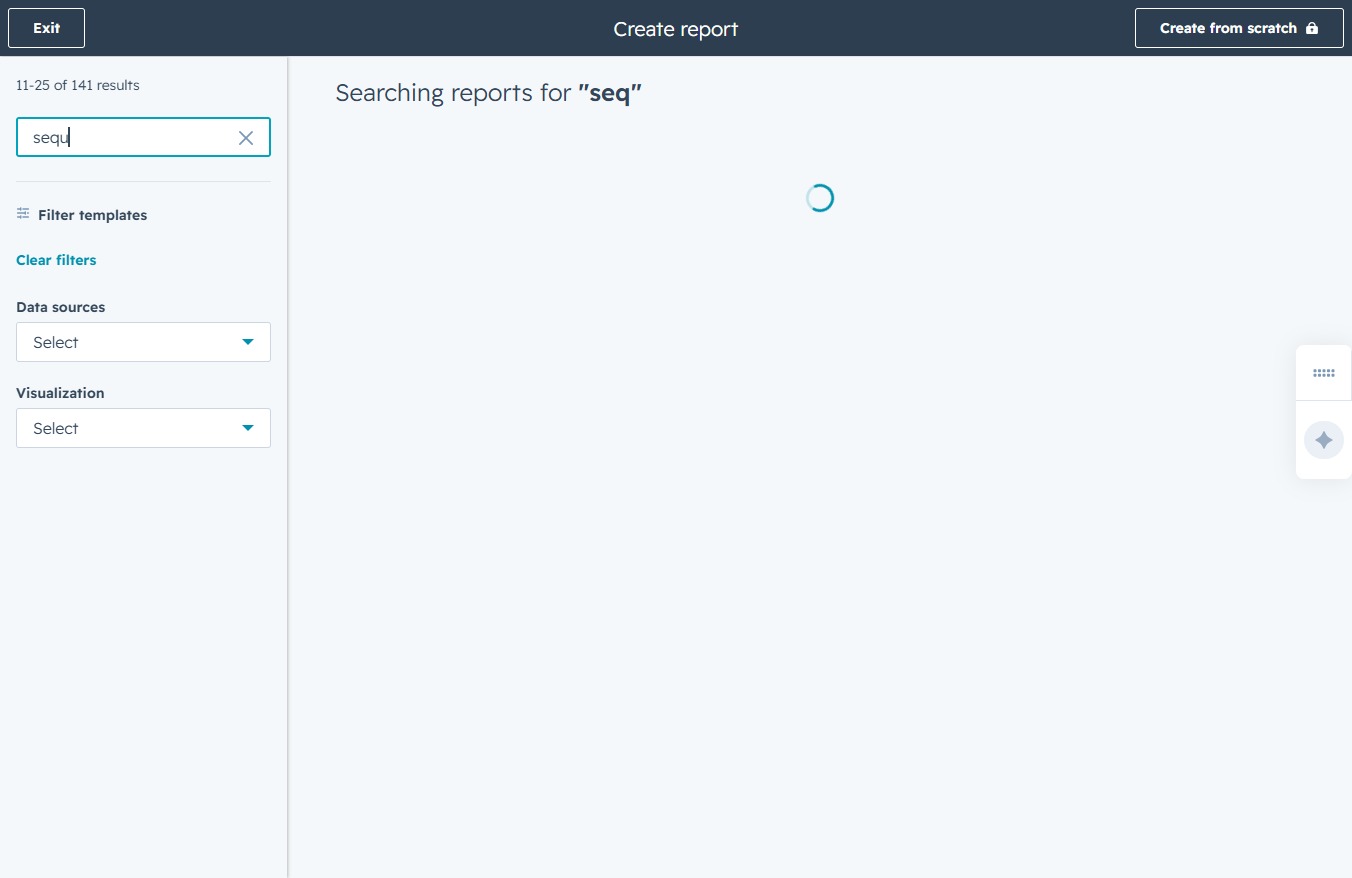 Type 'sequ' in Search all templates