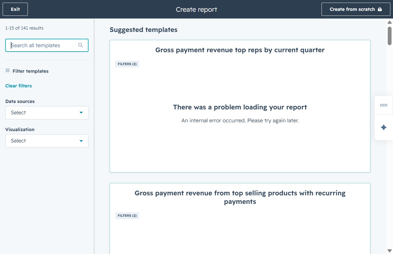 Click the Search all templates input