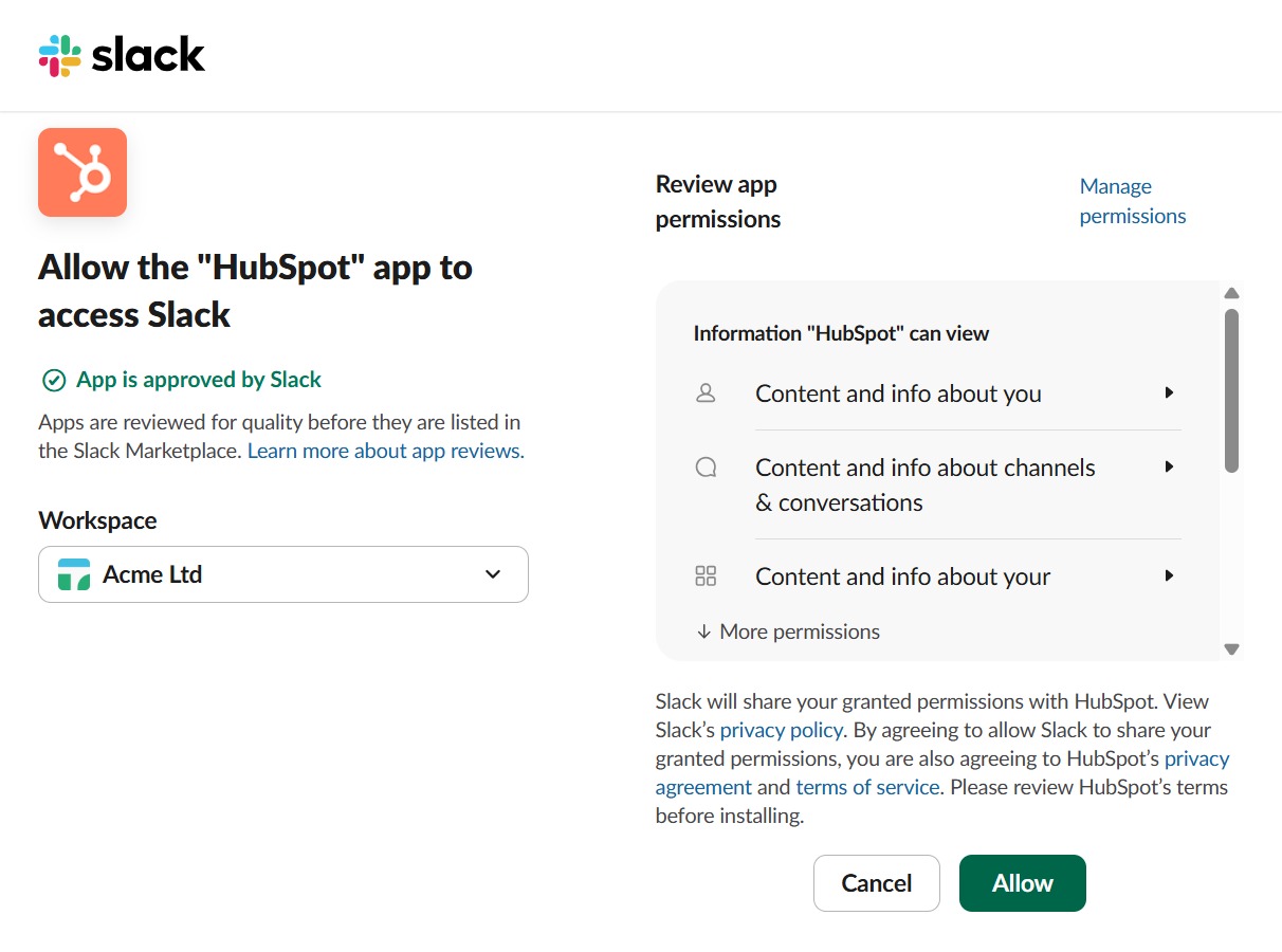 Click the Allow button