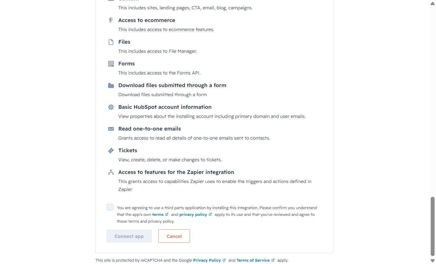 Click the Download files submitted through a form option