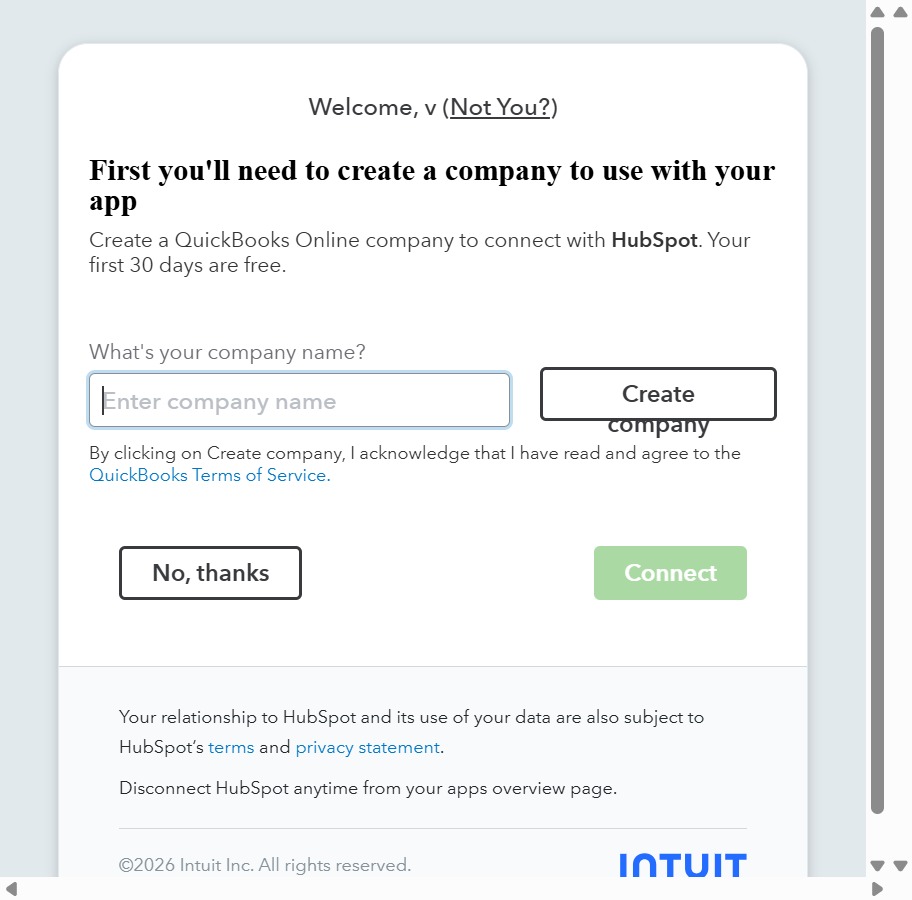 Click the Create company button
