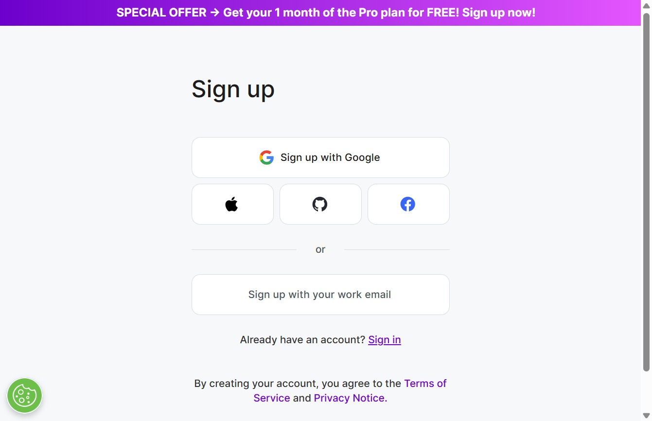 Click the Sign in link