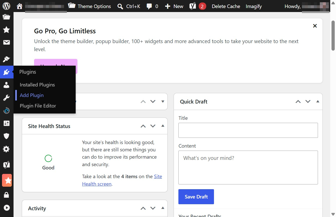 Click the Add Plugin button