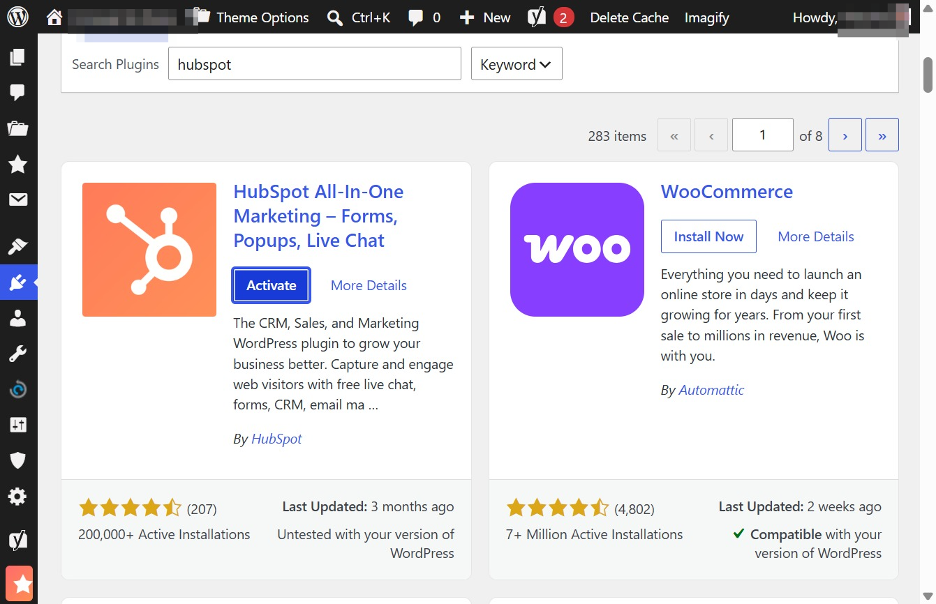 Click Activate HubSpot All-In-One Marketing