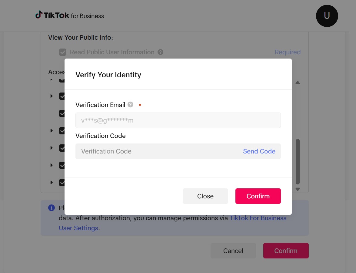 Click the Send Code button