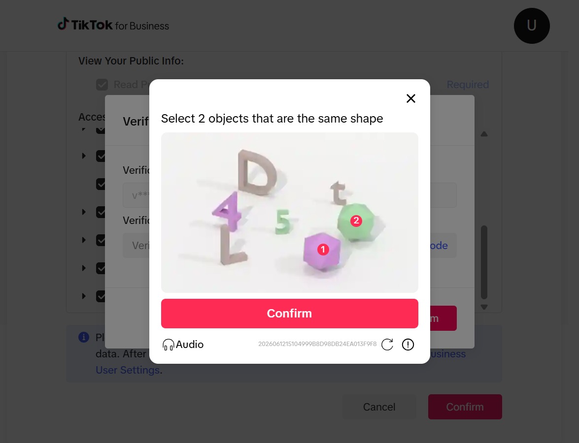 Click the Confirm button