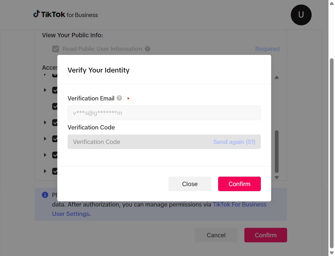 Click the Confirm button