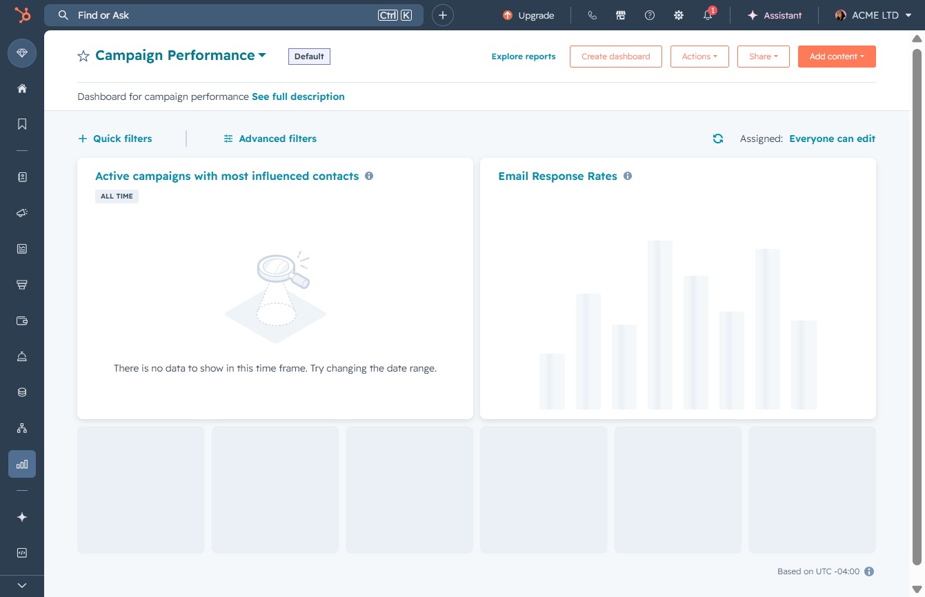 Click the Campaign Performance section