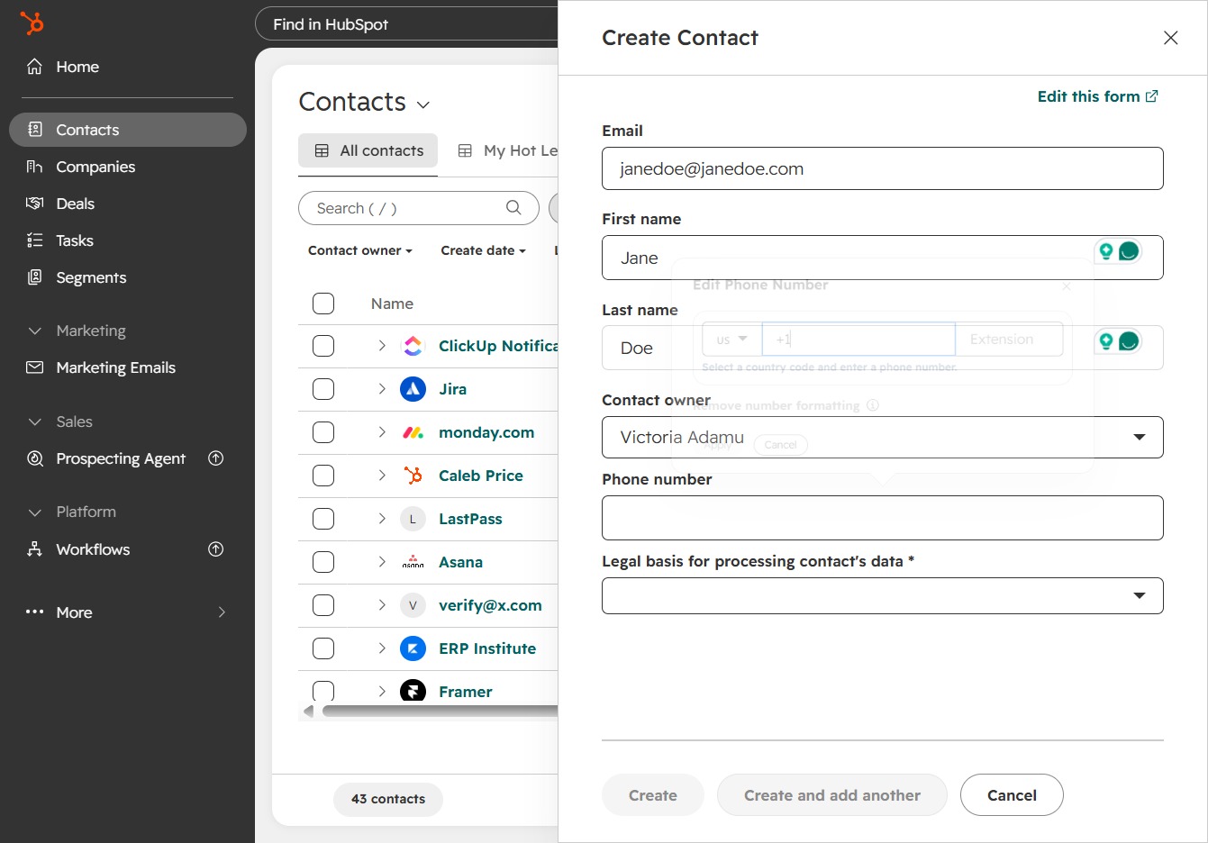 Click the Text Input Field