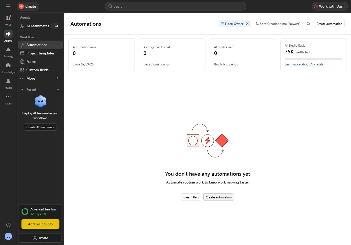 Click Create automation