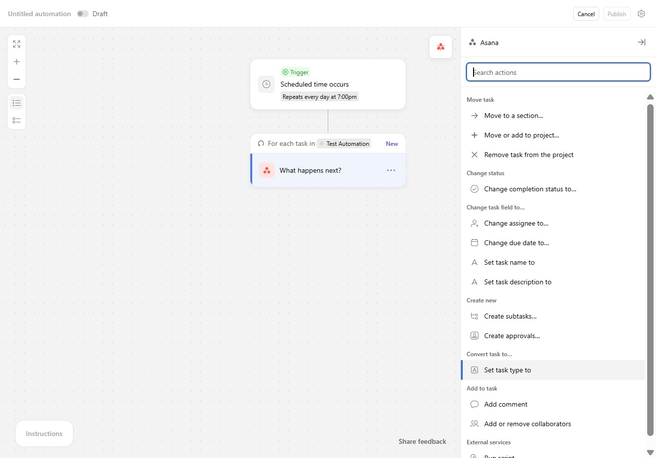 Click Set task type to