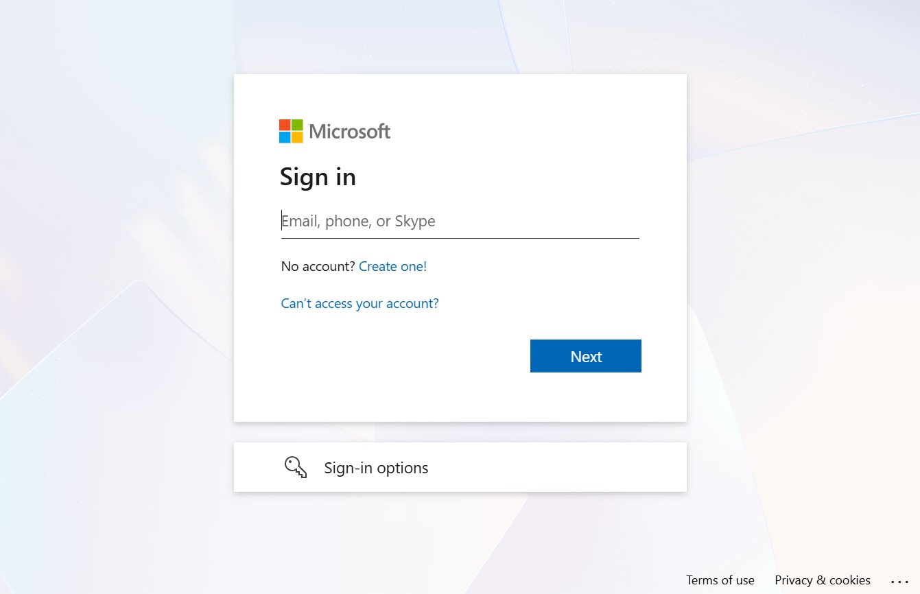 Click the email, phone, or Skype input field