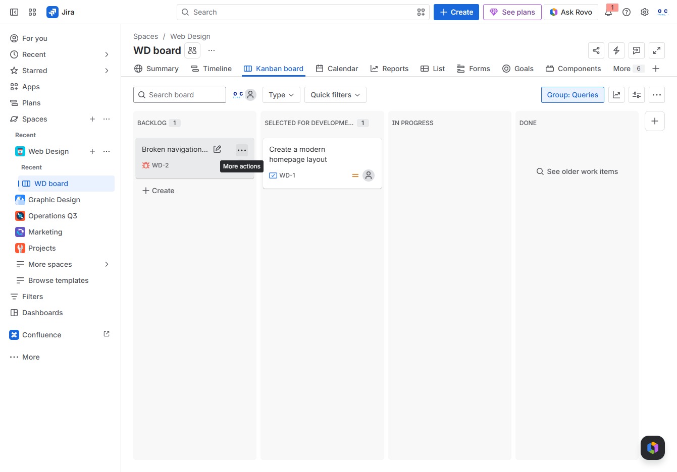 Click the More actions for WD-2 button