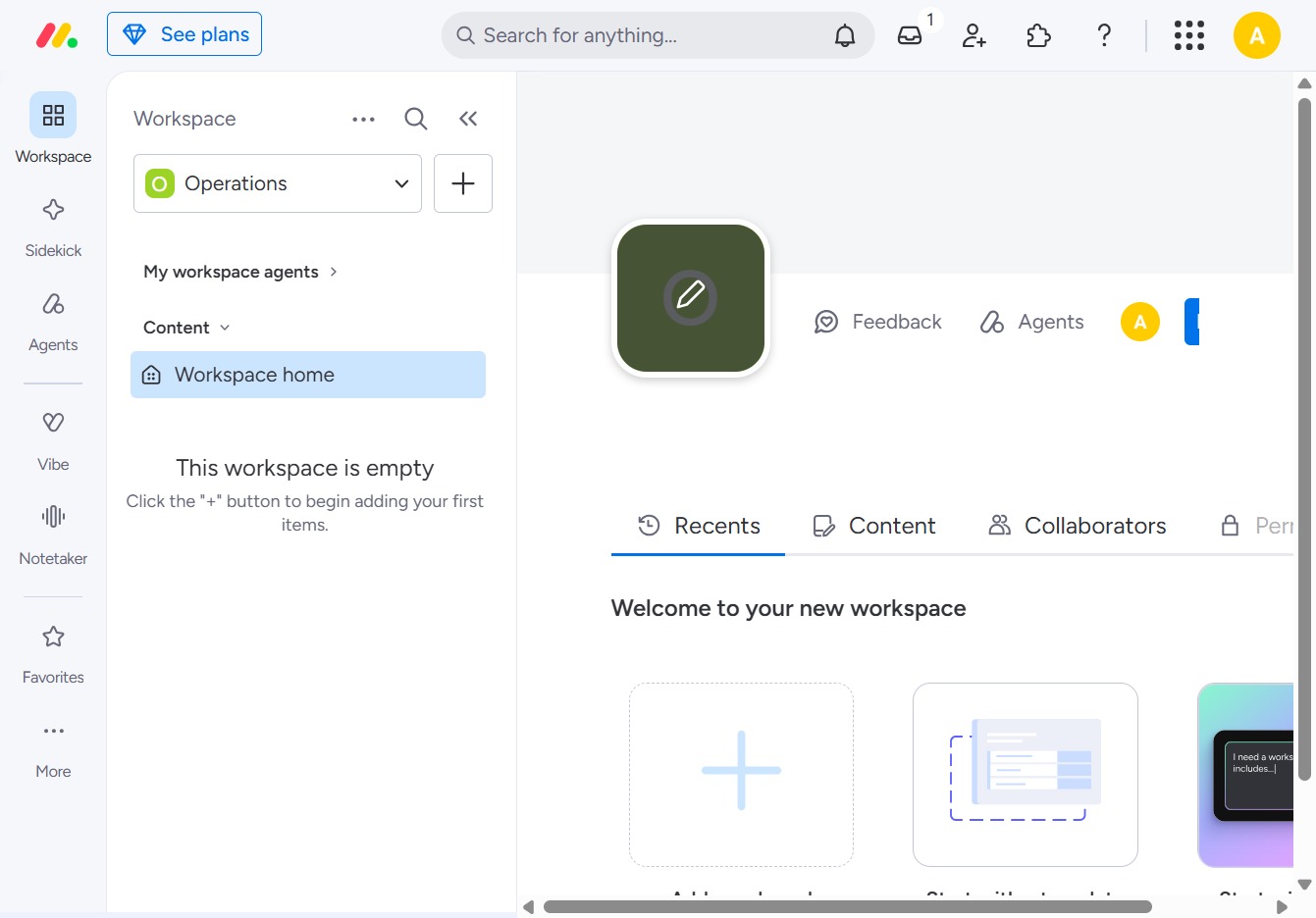 Click here to edit your workspace