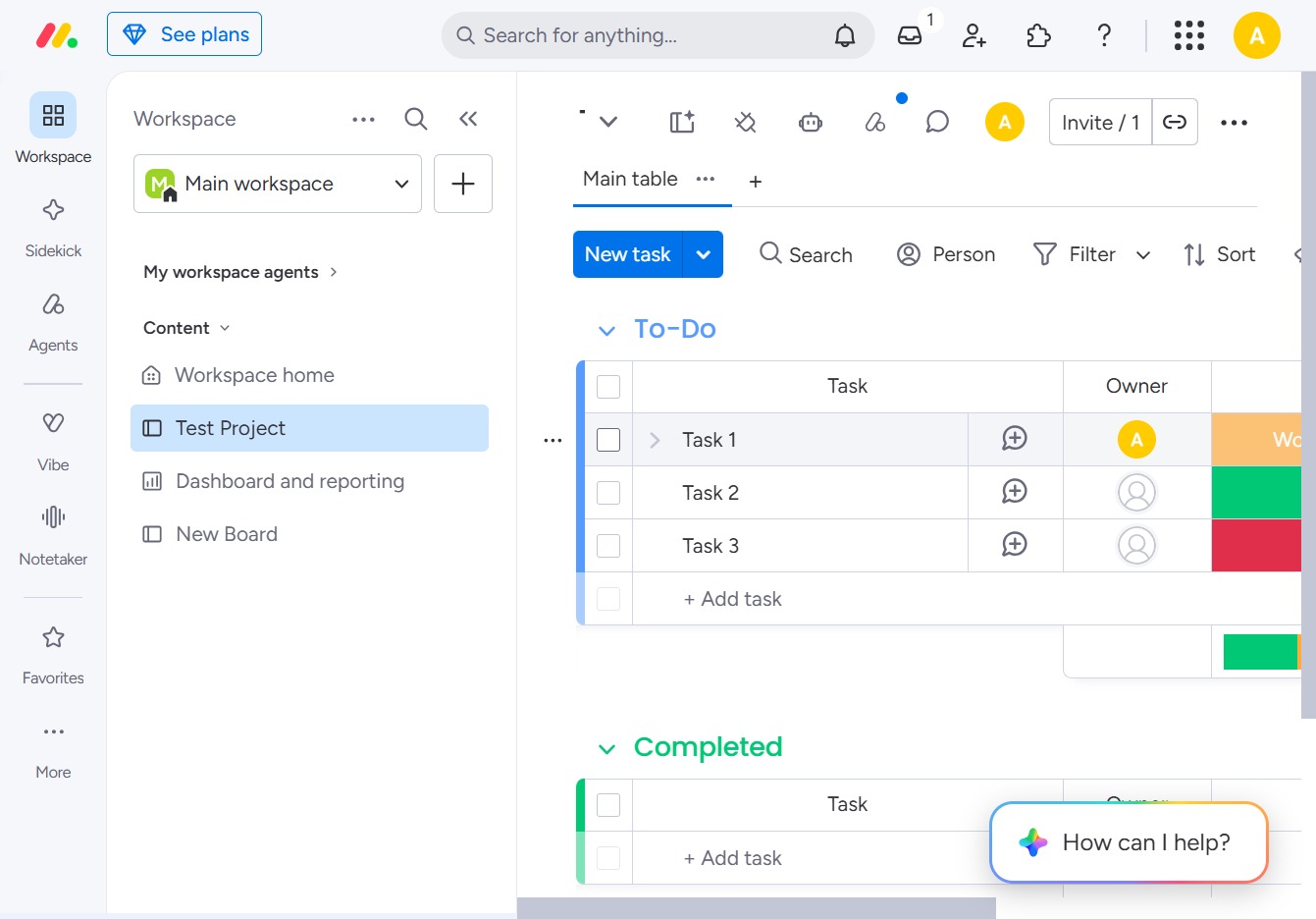 Click here to add a new task