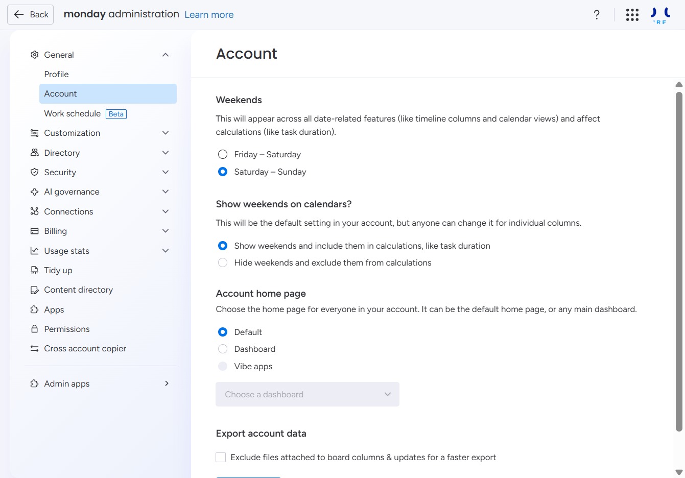 Click 'Choose a dashboard' to select