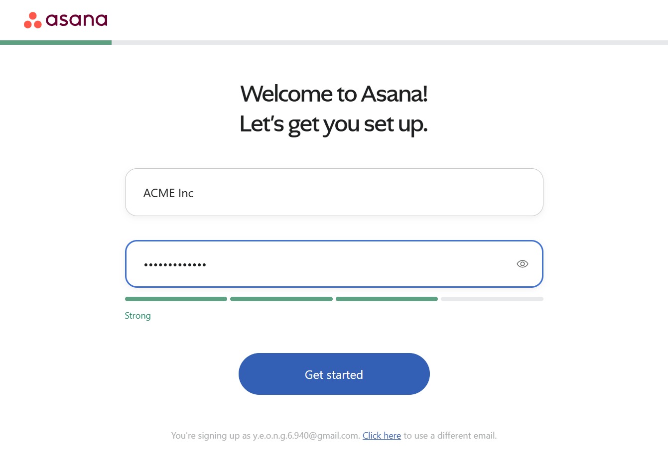 Click the Get started button