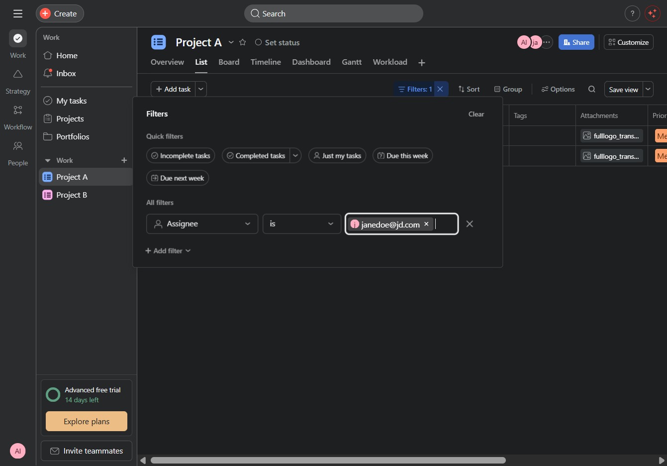 Click the Save view button