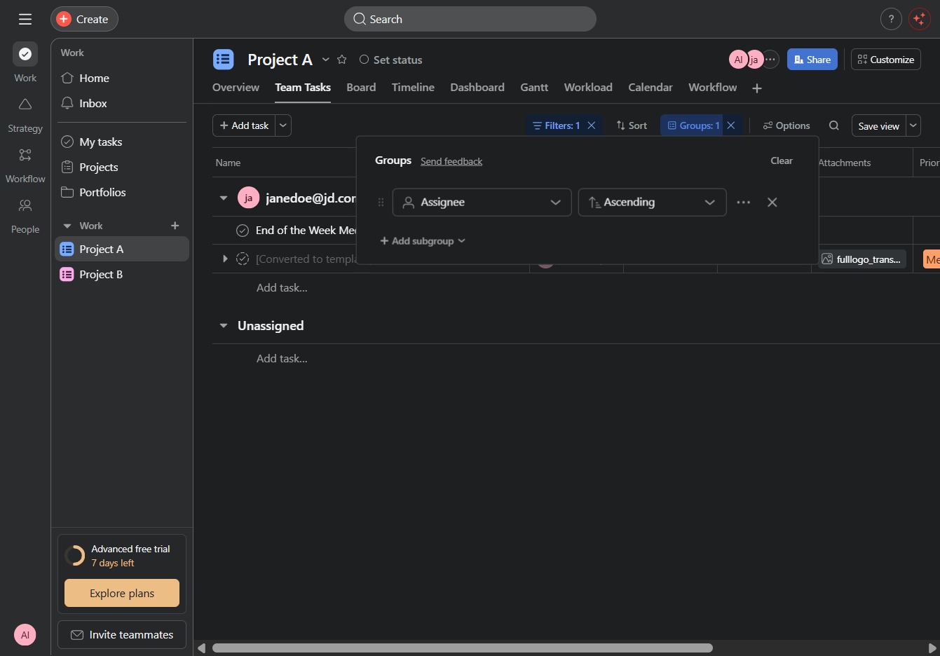 Click the Save view option