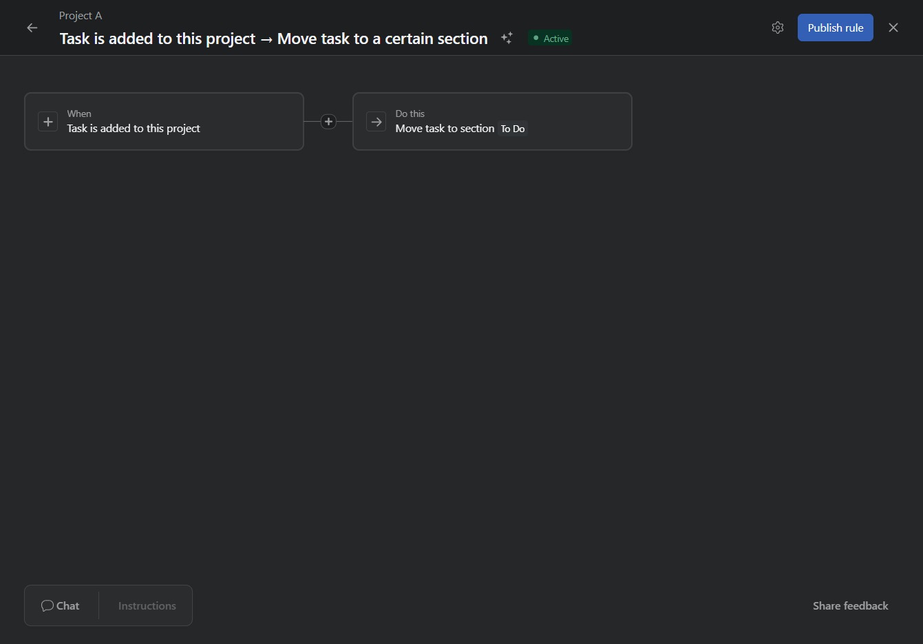 Click the Publish rule button