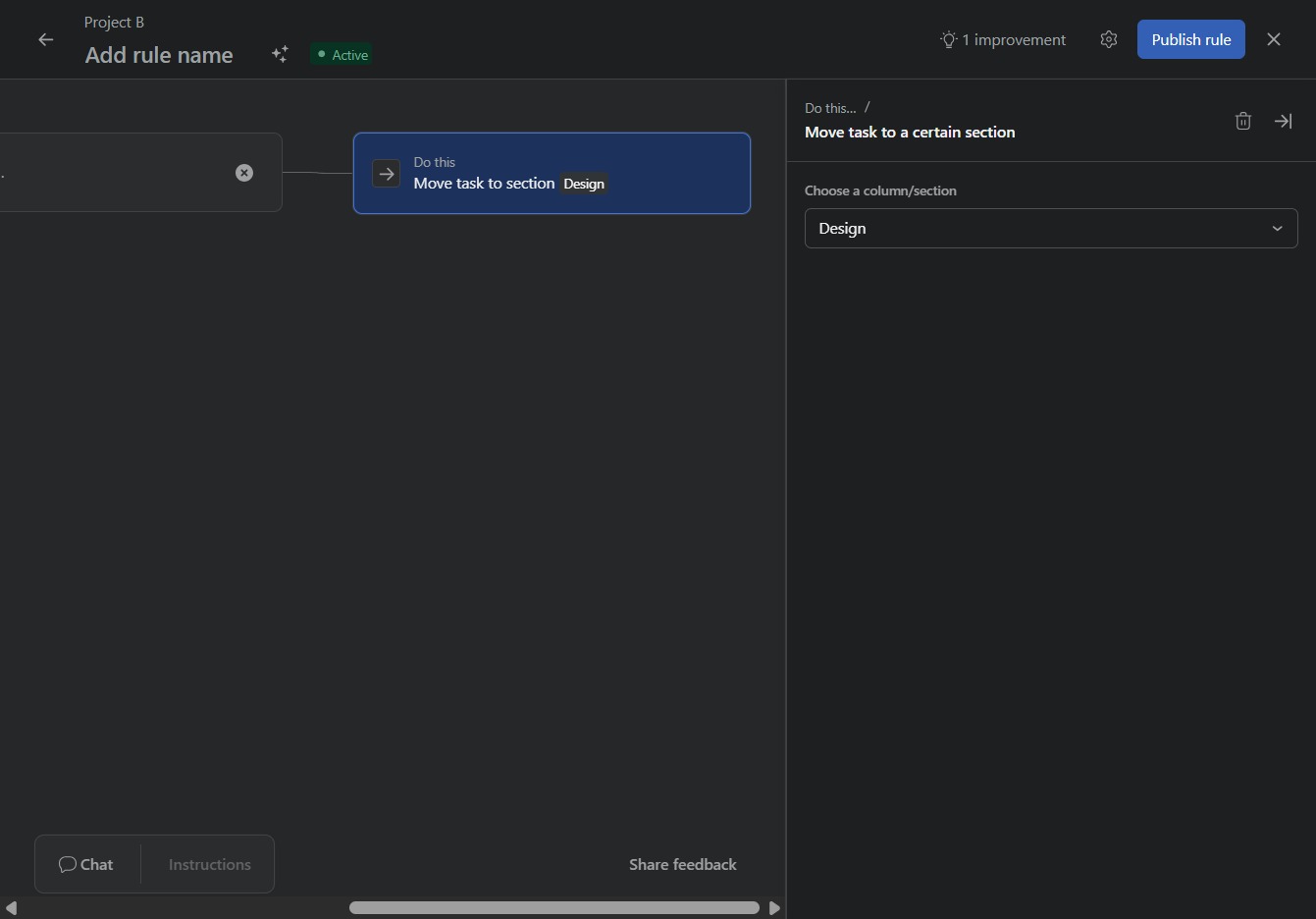 Click the Publish rule button