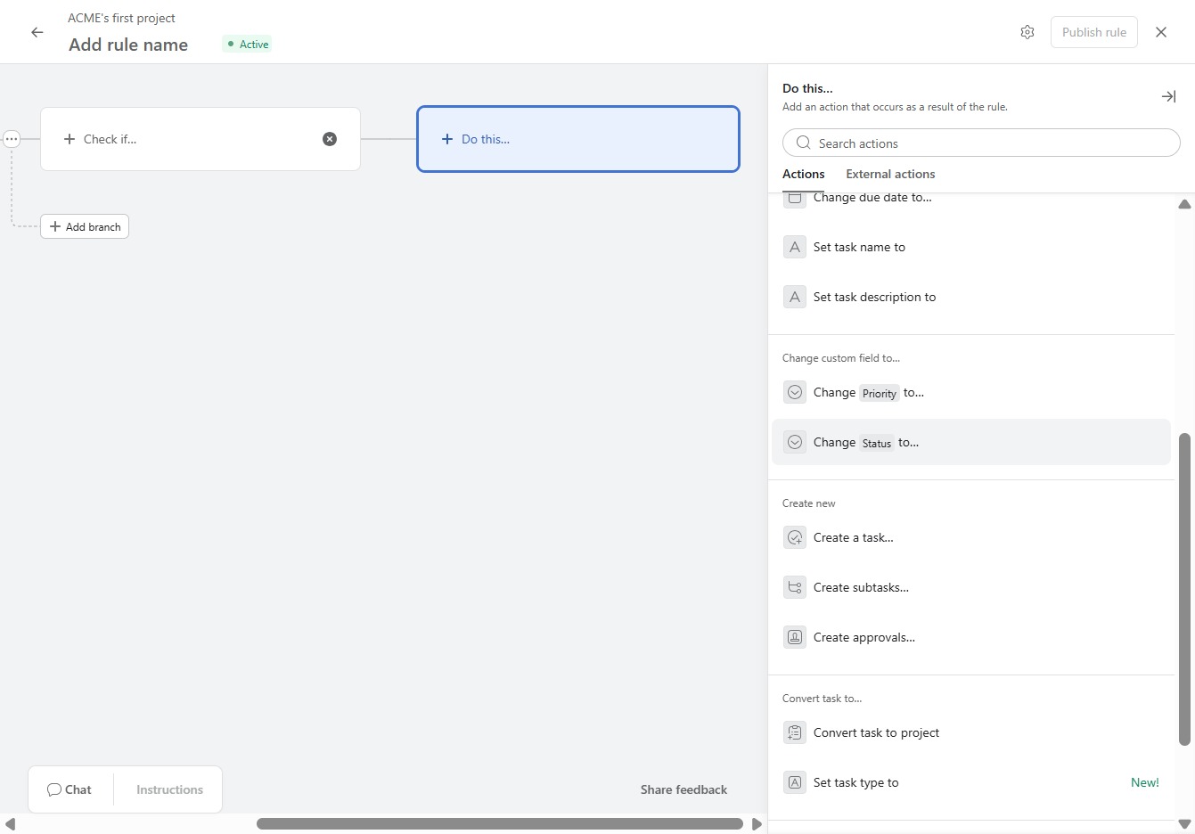 Click the Change Status to… option