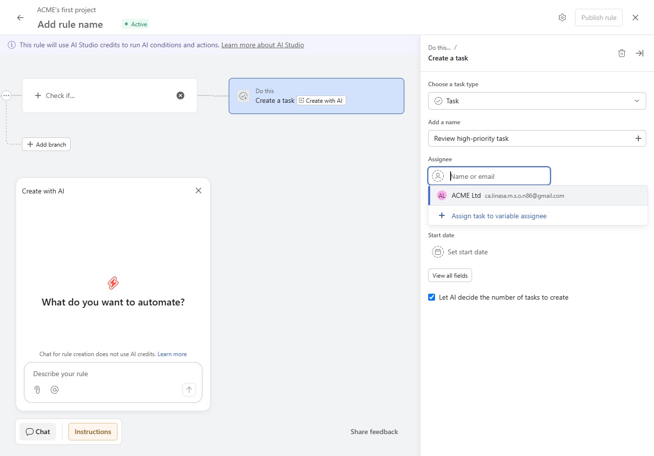 Click the email address field