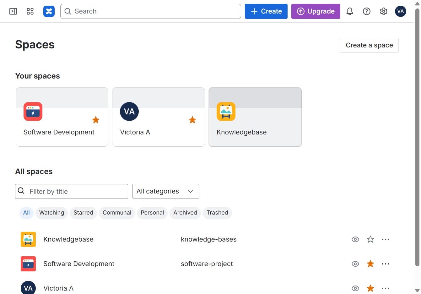 Click the Knowledgebase section
