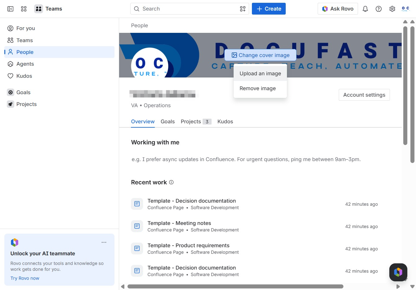 Click the Upload an image option