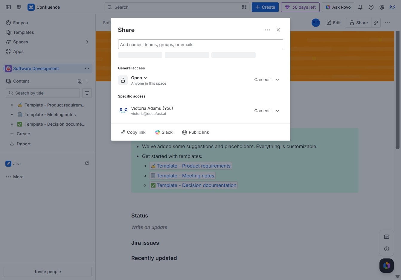 Click to Add Names, Teams, or Emails