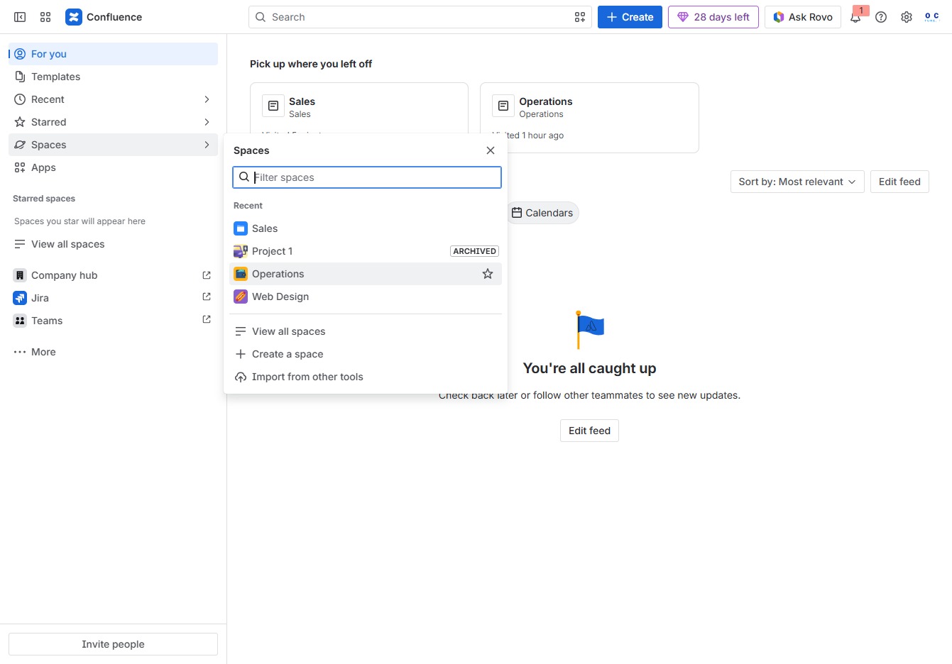 Click the Operations section
