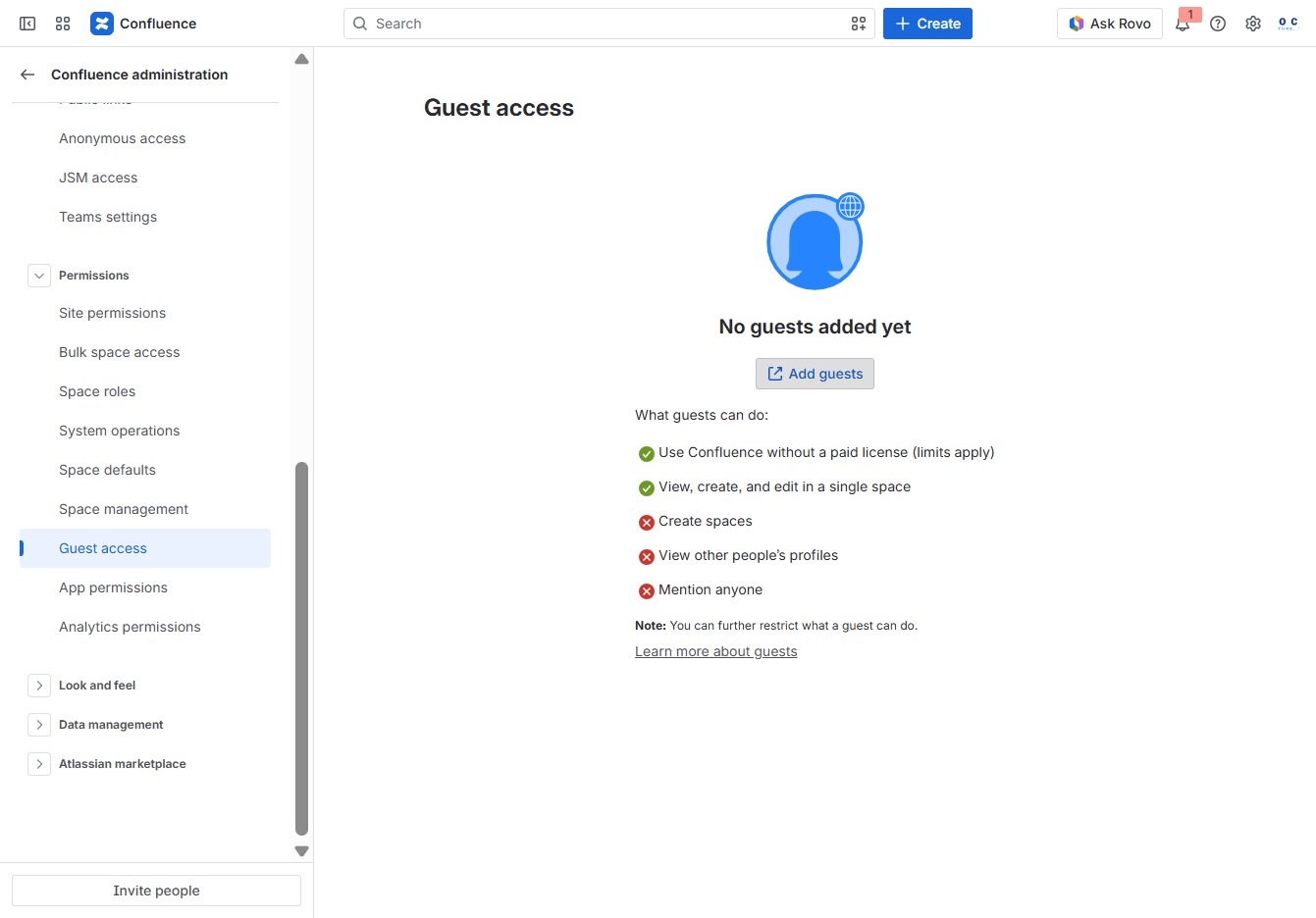 Click the Add guests button