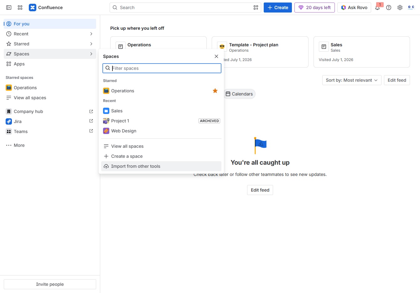 Click the Import from other tools option