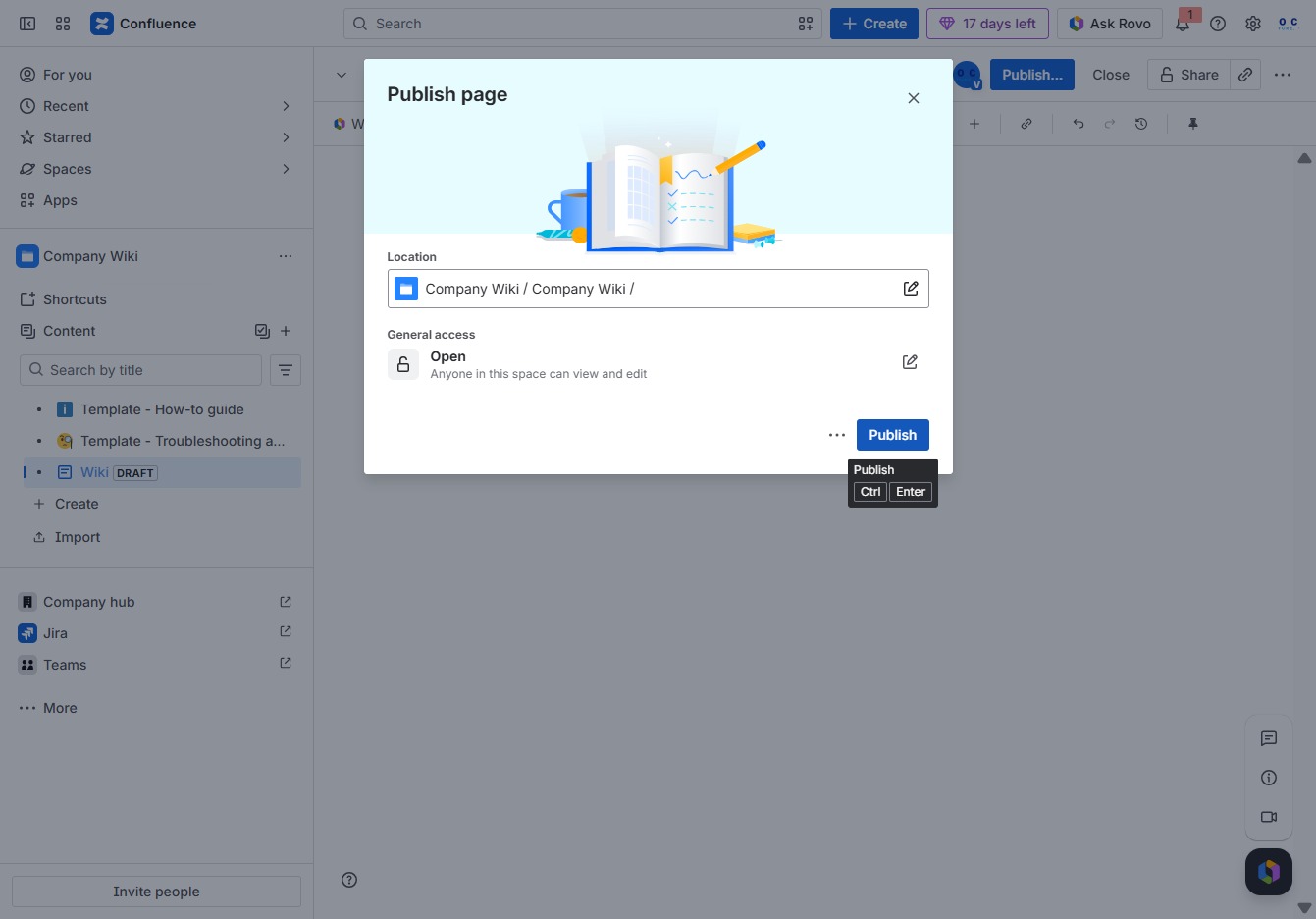 Click the Publish button