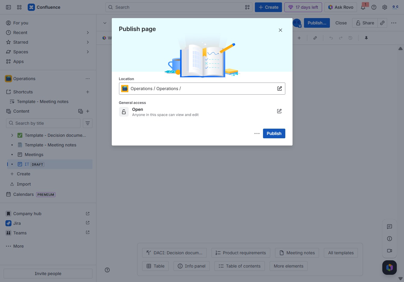 Click the Publish button