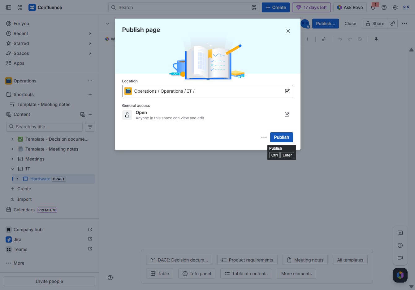 Click the Publish button