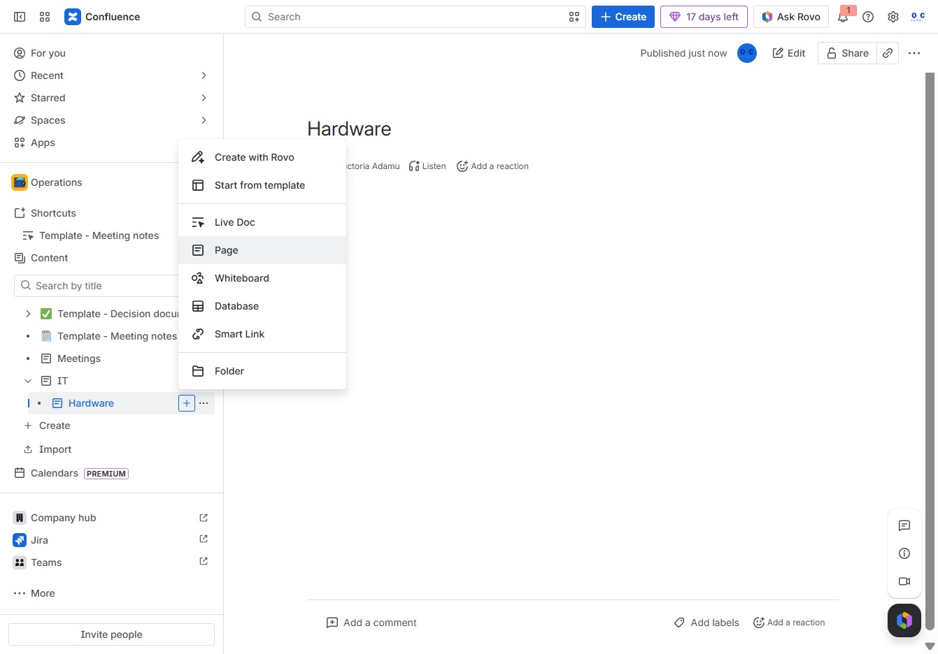 Click the Page option