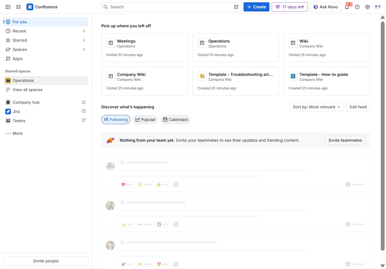 Click the Operations section