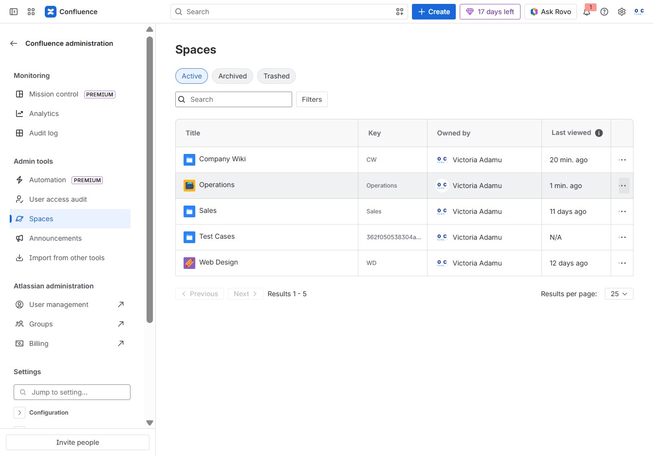 Click the Quick Actions menu