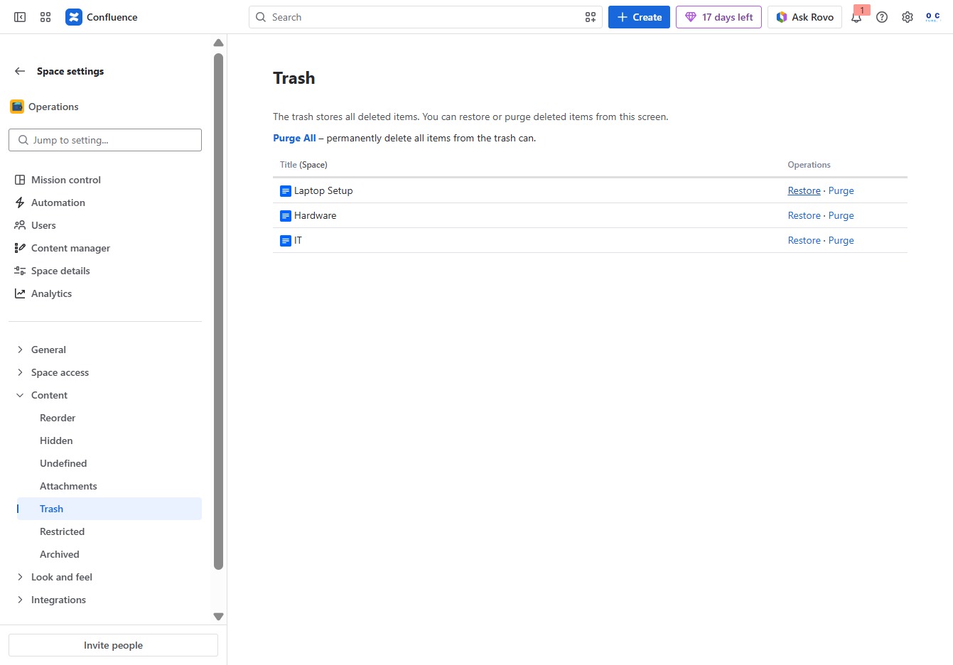Click the Restore Laptop Setup link