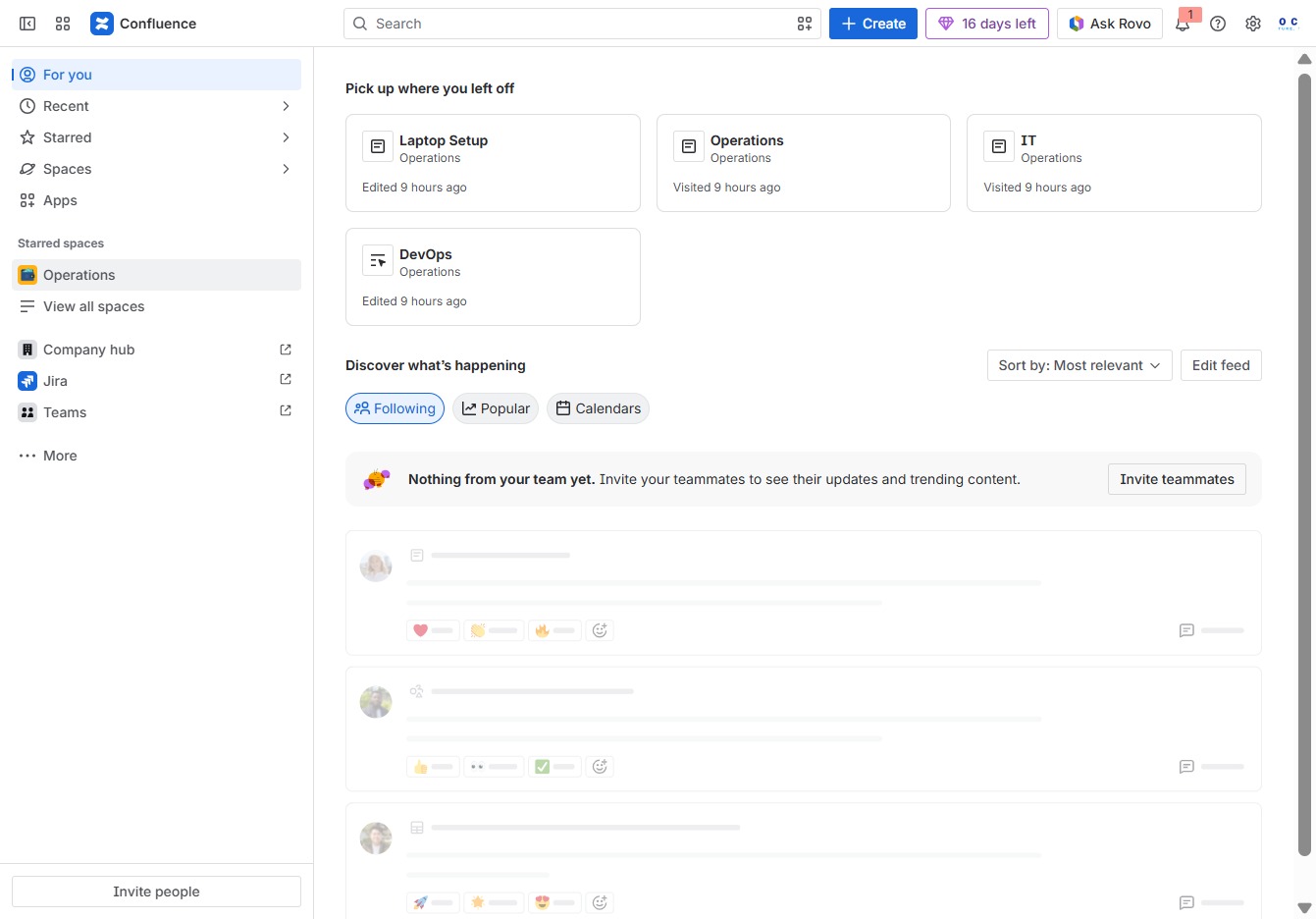 Click the Operations section