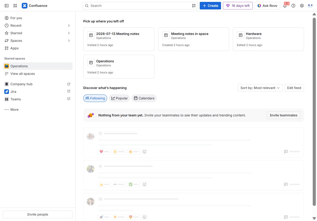 Click the Operations section