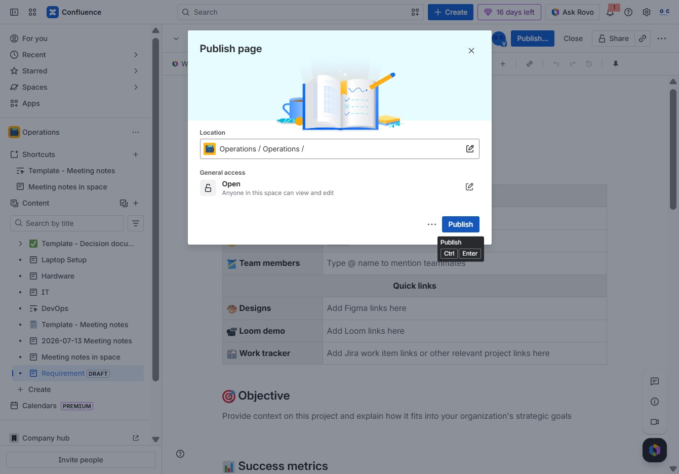 Click the Publish button