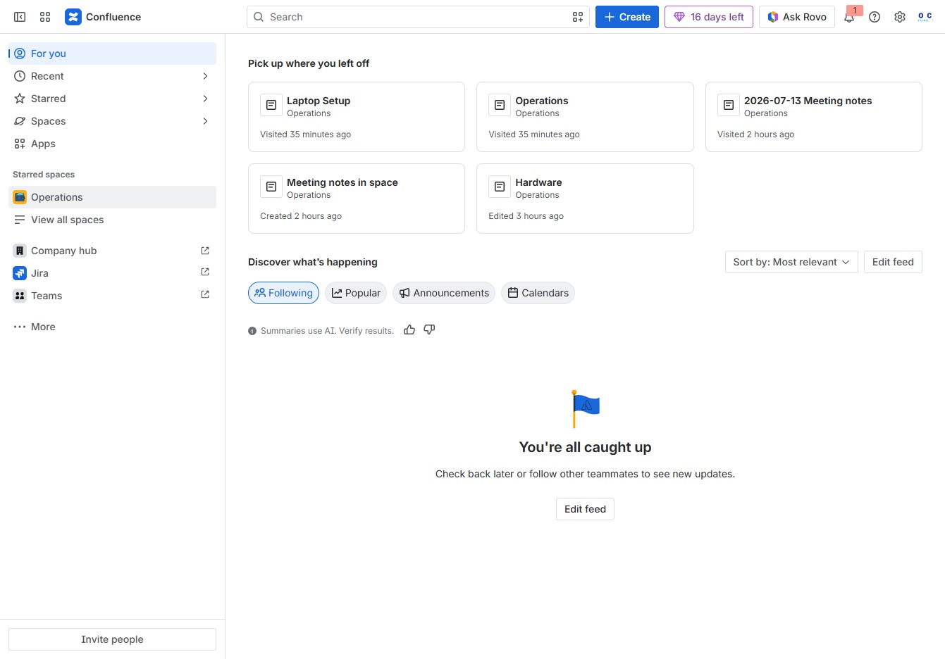 Click the Operations section