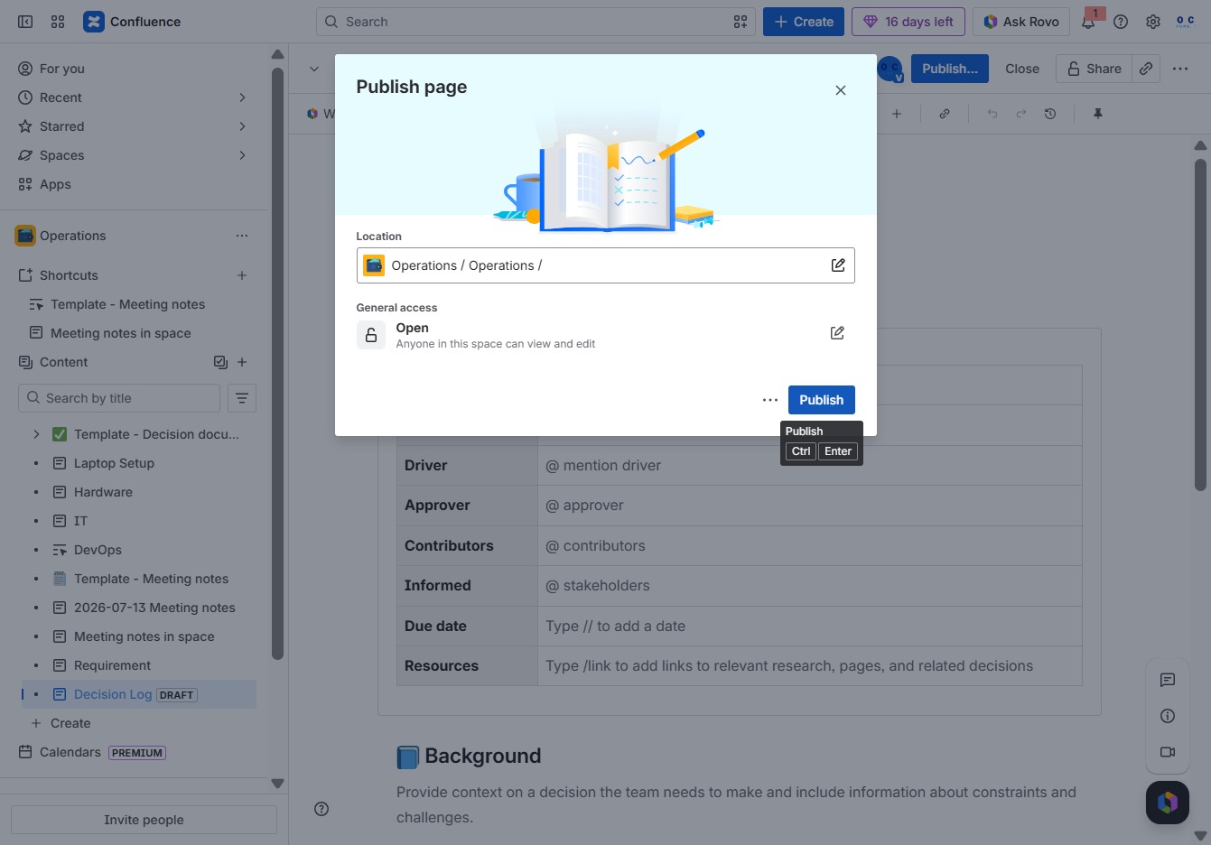 Click the Publish button