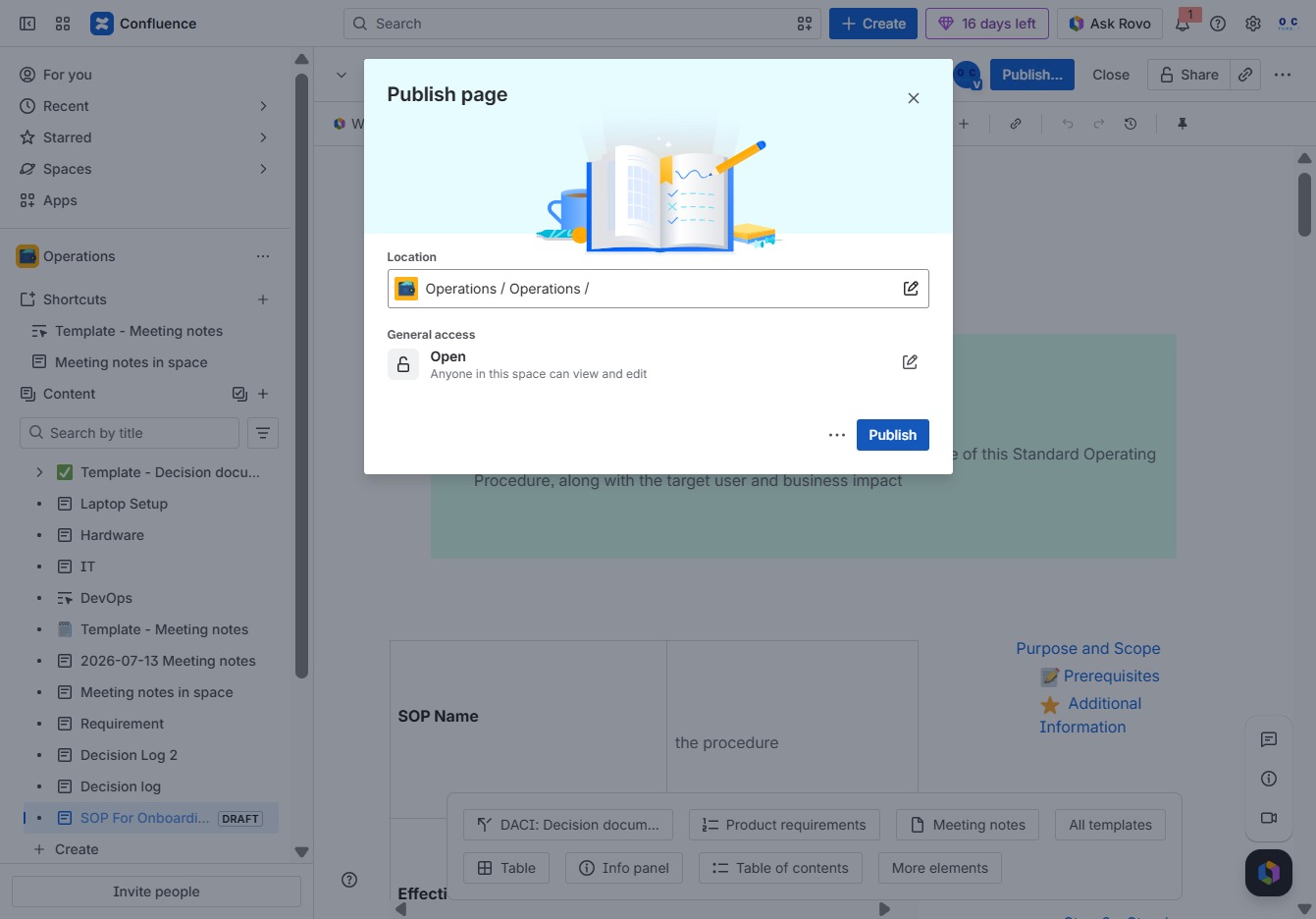 Click the Publish button